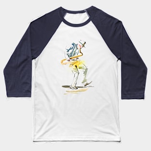 Saxophonist Player Musician Drawing Baseball T-Shirt